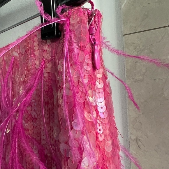 Retrofete Athana sequin feather-trim skirt - Picture 10 of 16